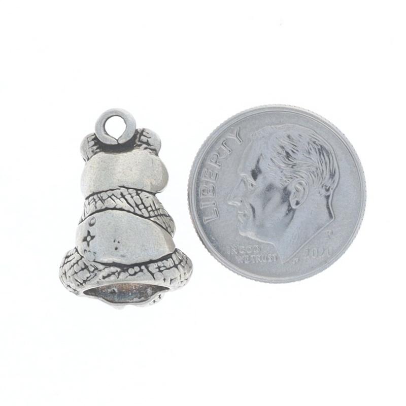 Women's Sterling Silver Panda Bear Charm - 925 Sitting Animal