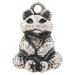Sterling Silber Panda Bär Charme - 925 sitzendes Tier