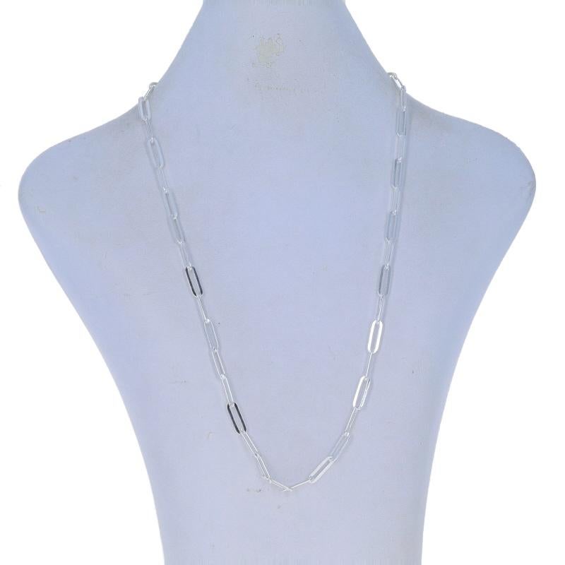 Sterling Silber Papierclip Kette Halskette 19 3/4