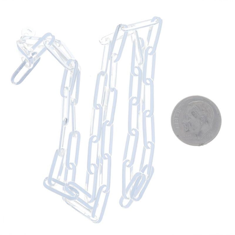Sterling Silber Papierclip Kette Halskette 19 3/4
