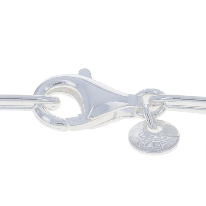 Sterling Silber Papierclip Kette Halskette 19 3/4