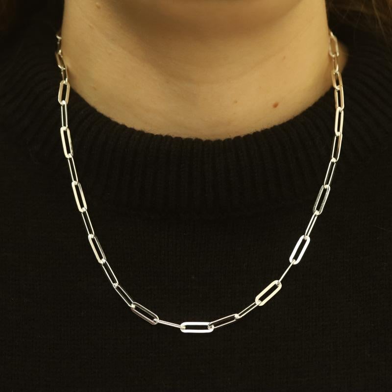 Collana a forma di graffetta in argento 925 - 925 Italia In condizioni Nuovo in vendita a Greensboro, NC
