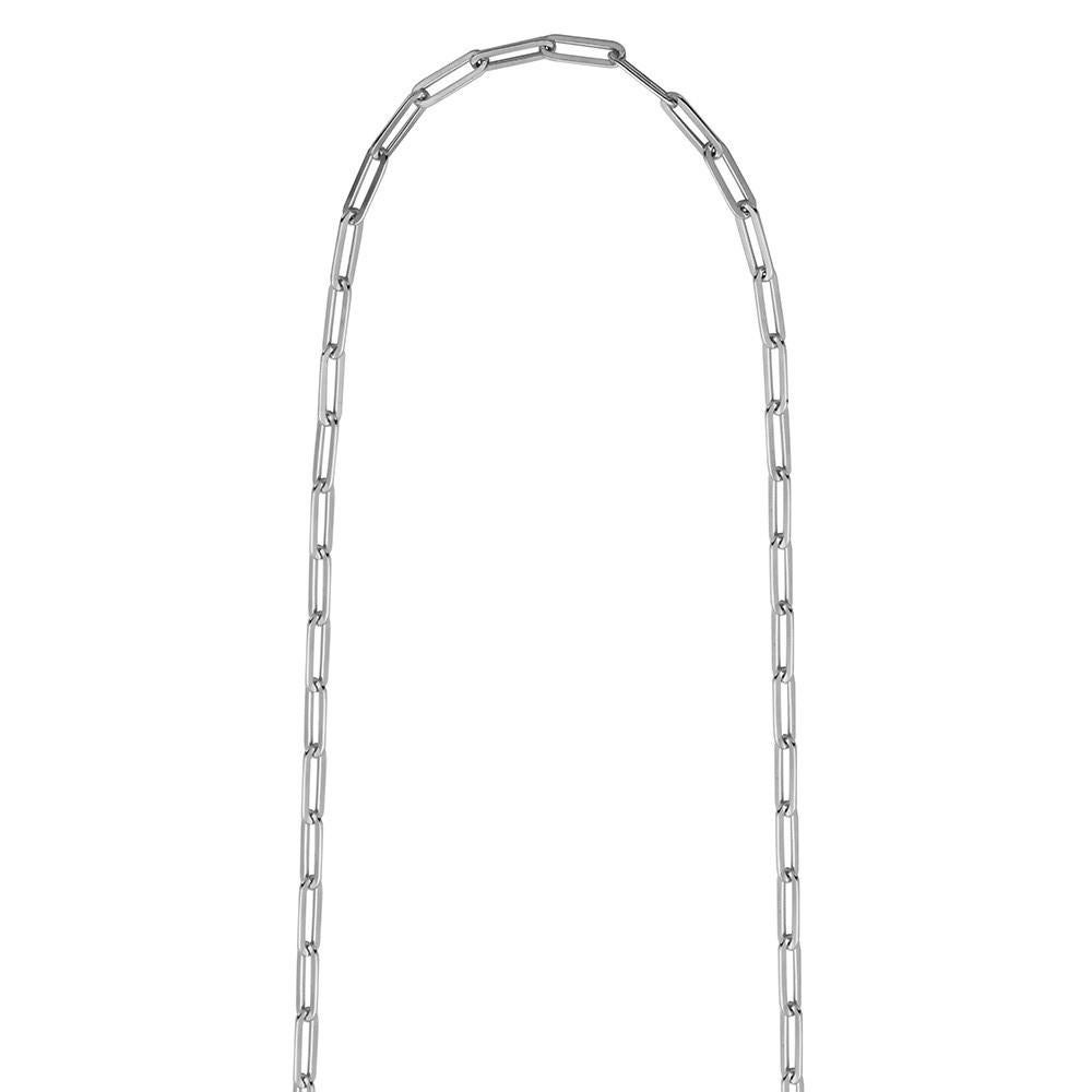 Sterling Silver Paperclip Necklace (5mm), 36