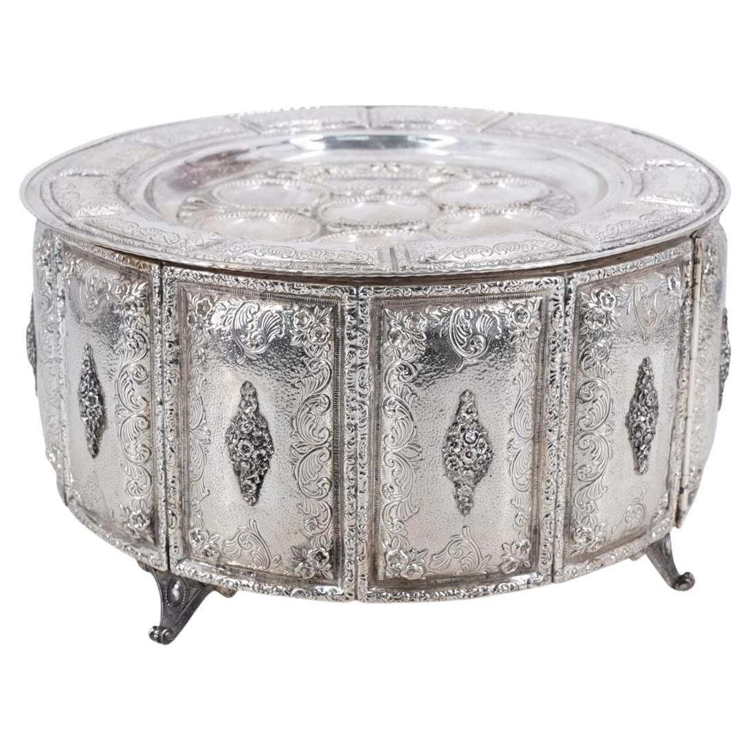 Sterling Silver Passover Seder Chest and Tray