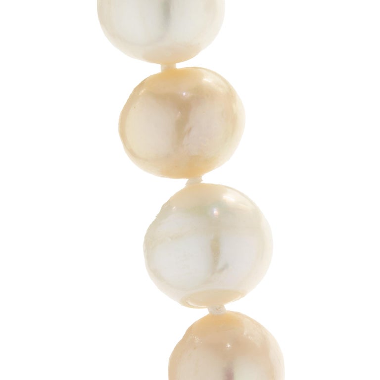 Sterling Silver Pastel Pearl Necklace For Sale at 1stDibs