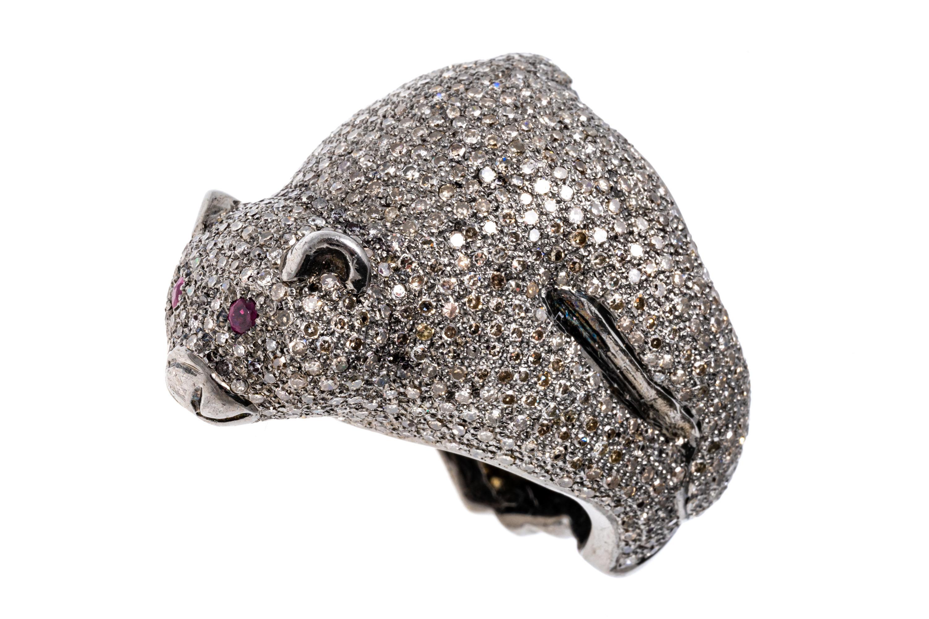 sterling silver bear ring