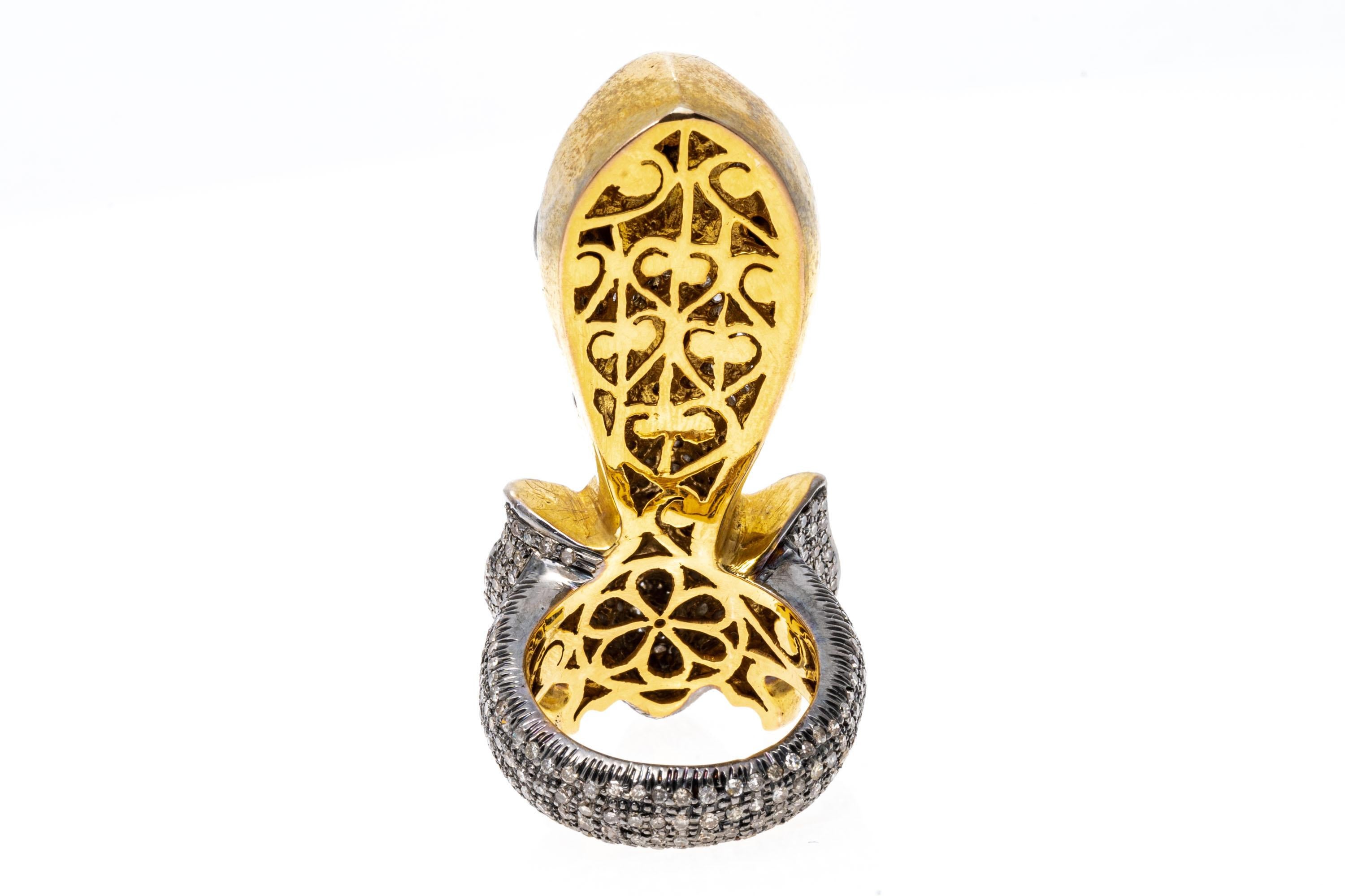 Contemporaneo Anello Pavone in argento sterling con diamanti incastonati, App. 2,58 TCW in vendita