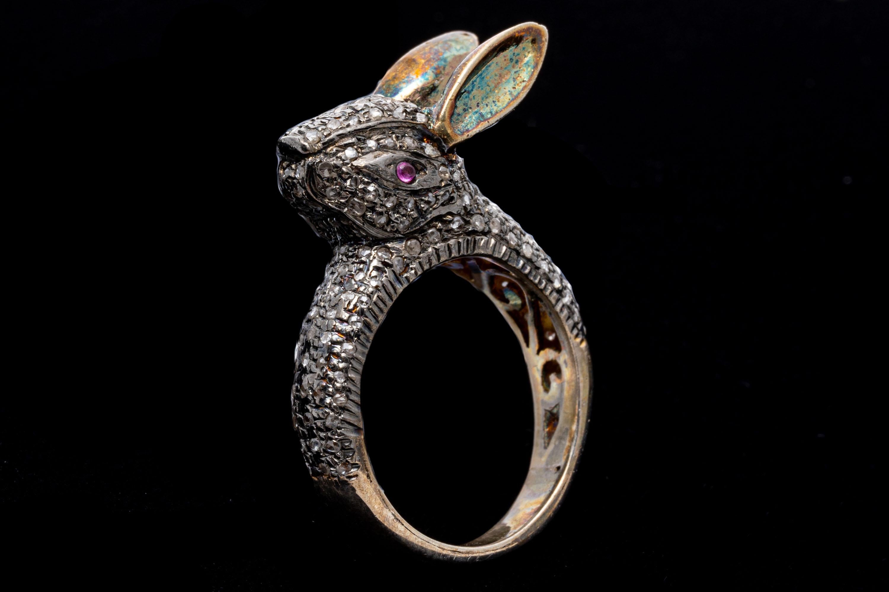 bunny diamond ring