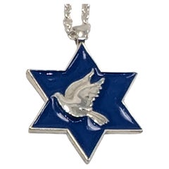 Pendentif Peace Dove of David en argent sterling
