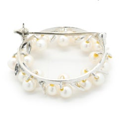 Sterling Silver Pearl Wreath Pin