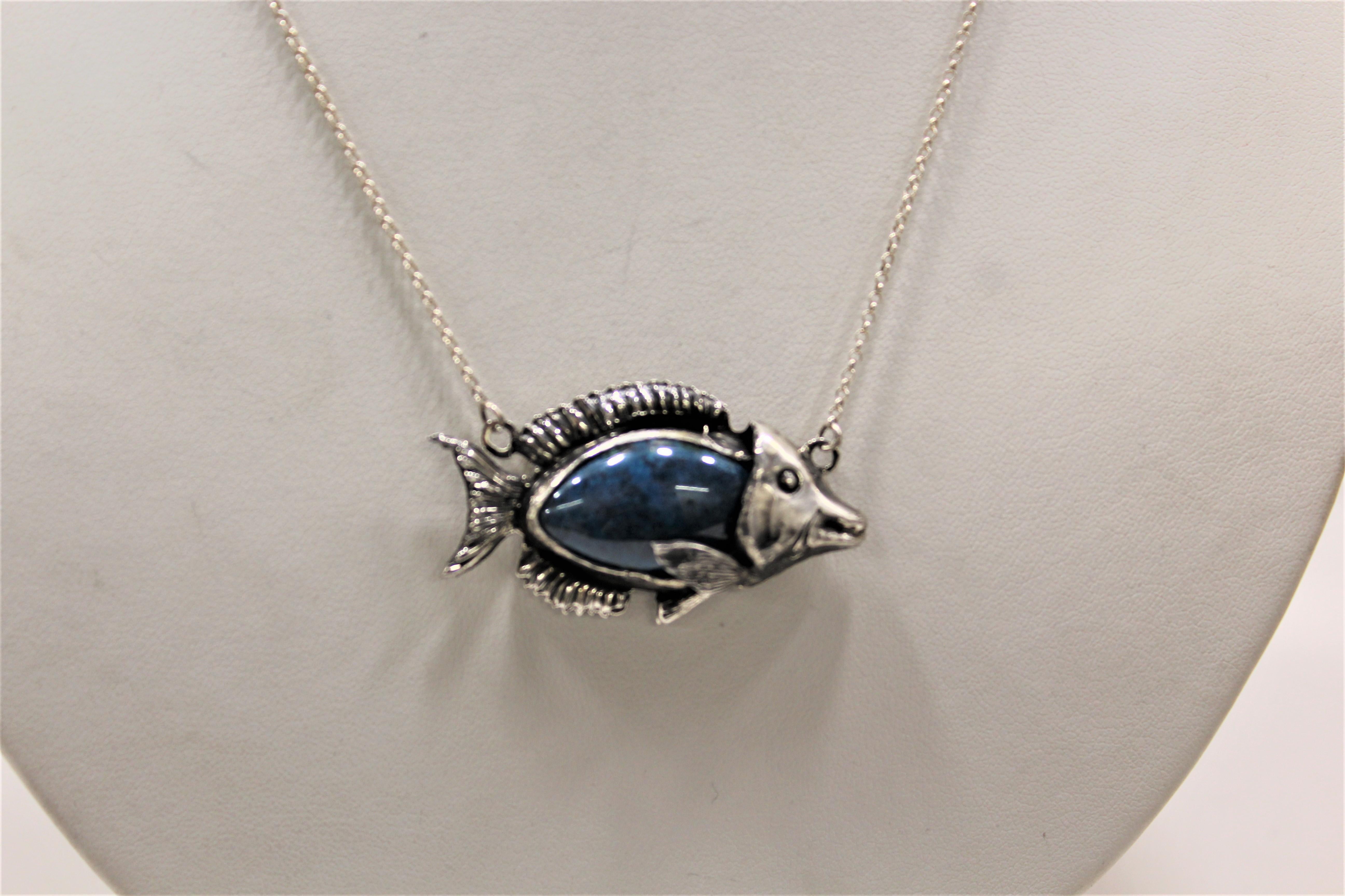 The “Blue Fish” pendant is part of our jewelry collection. All our sterling silver pieces of jewelry are handmade: it means that none is like the other. As a matter of fact, our aim is to create unique products with a high artistic value. Indeed,