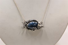 Blue Fish, Pendant, Sterling Silver, Handmade, Italy