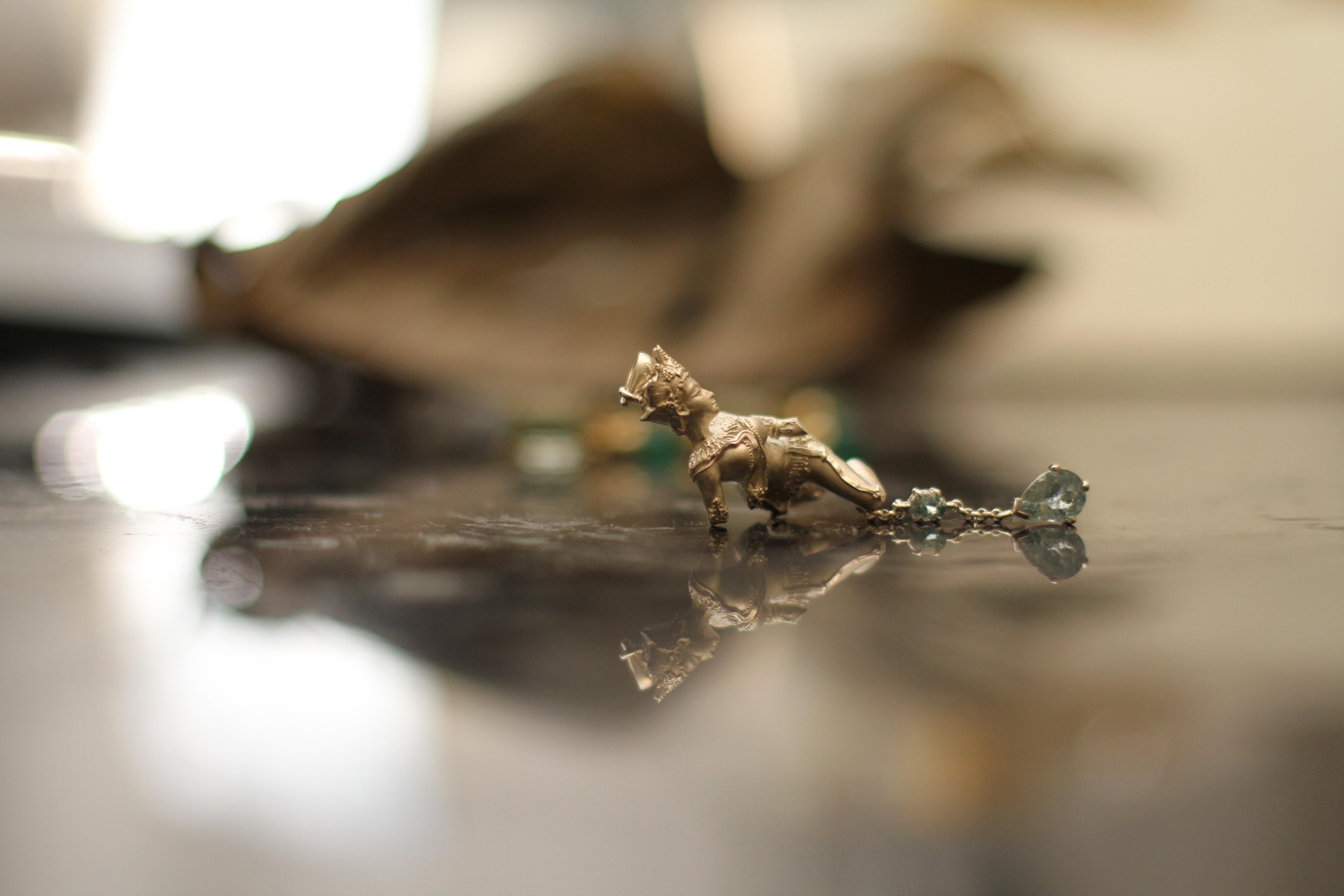 Contemporaneo Collana con ciondolo in argento 925 con tormalina in vendita