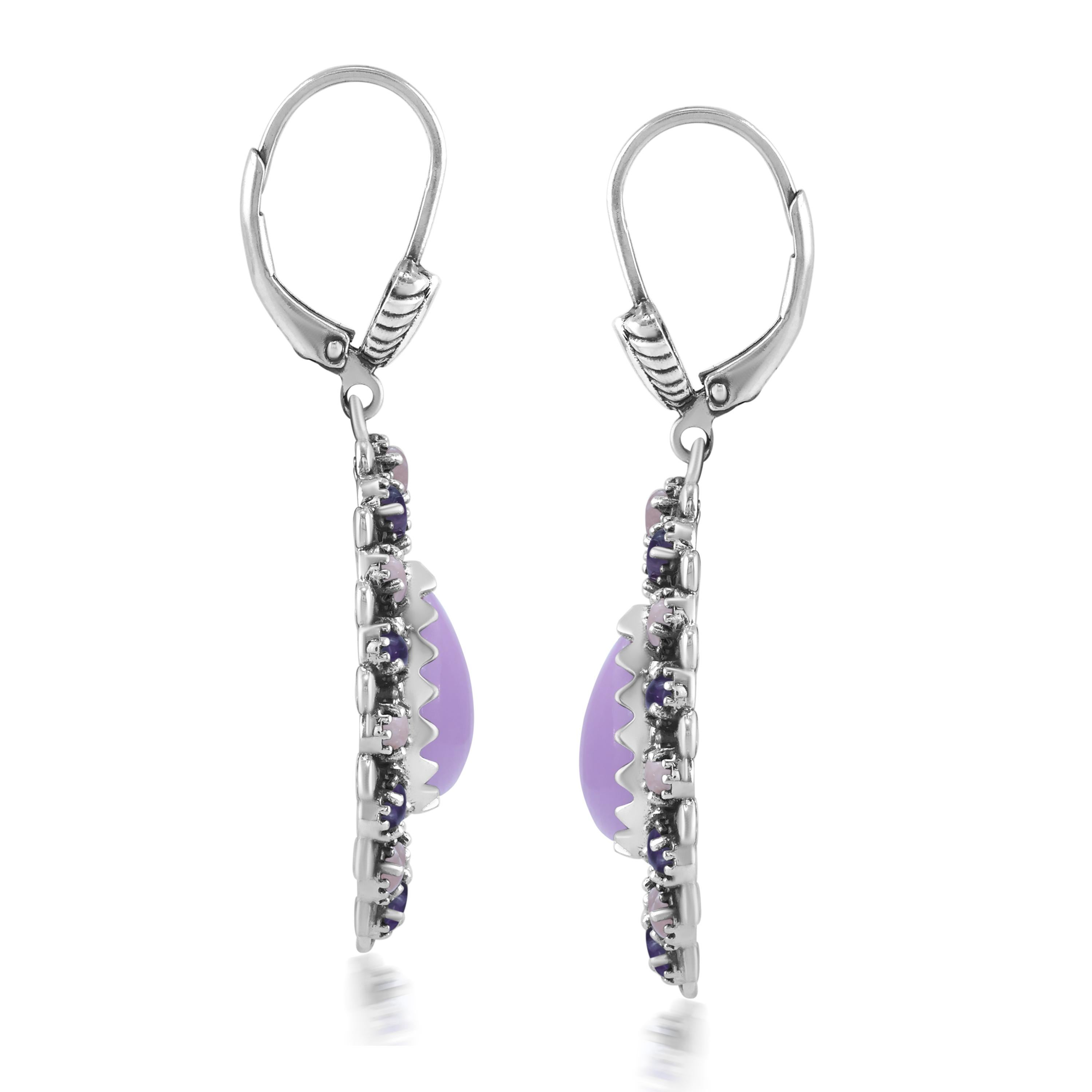 Sterling Silver Phosphosiderite, Rhodochrosite, A… - image 3