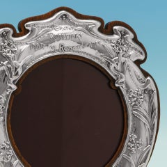 William Shakespeare Inspired Art Nouveau Sterling Silver Photograph Frame 1904