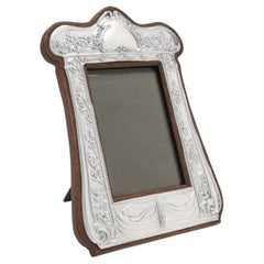 Art Nouveau, Antique Sterling Silver Photograph Frame, Chester, 1904