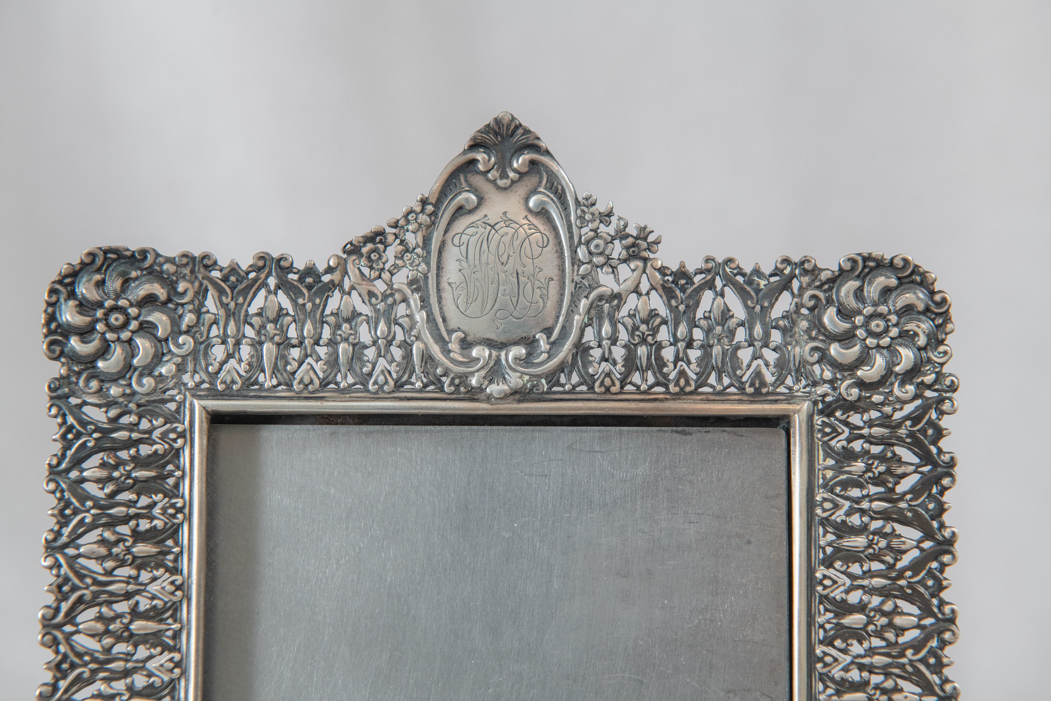 Aesthetic Movement Sterling Silver Picture Frame by Tiffany Co. ca.1900
