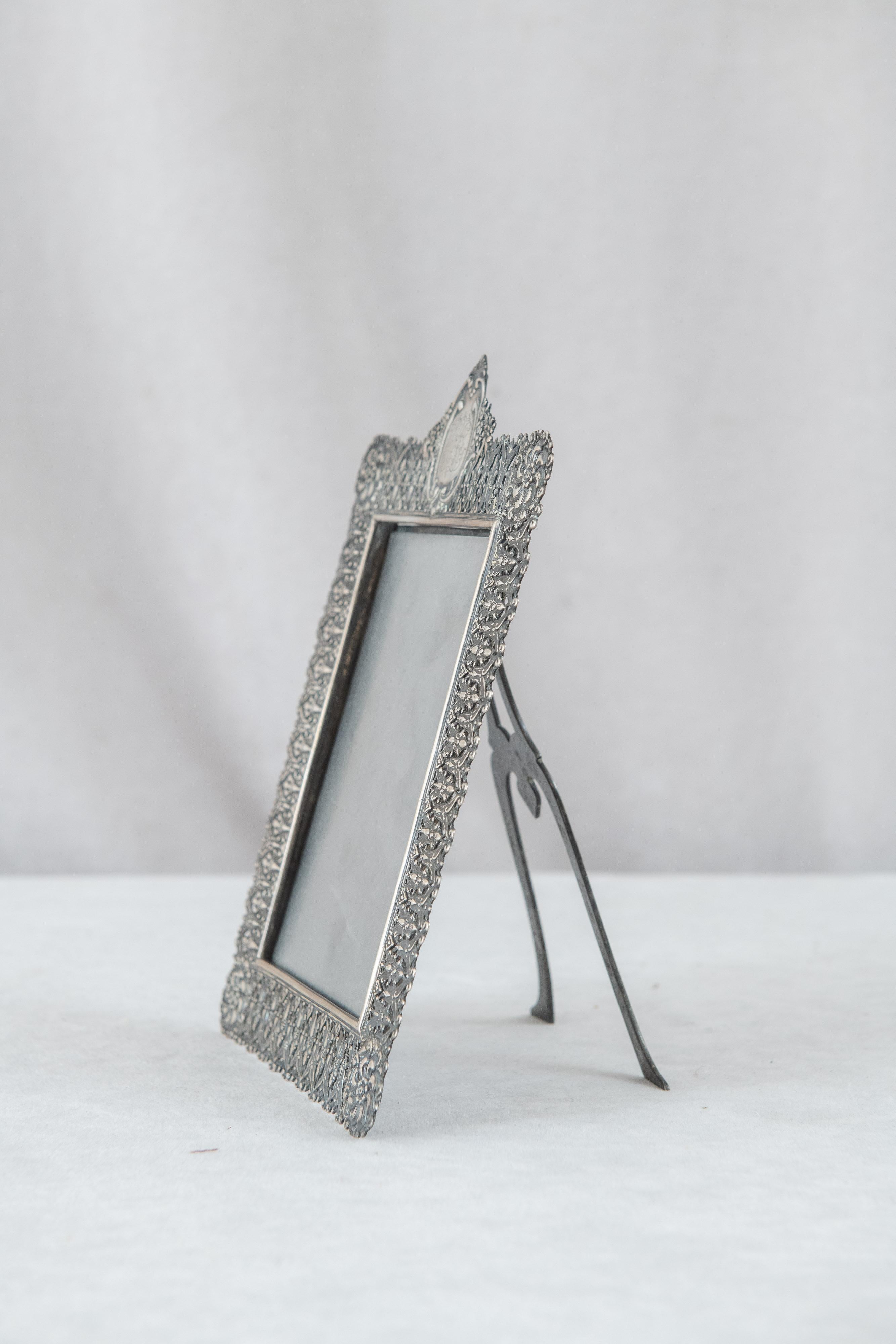 Sterling Silver Picture Frame by Tiffany Co. ca.1900 In Good Condition In Petaluma, CA