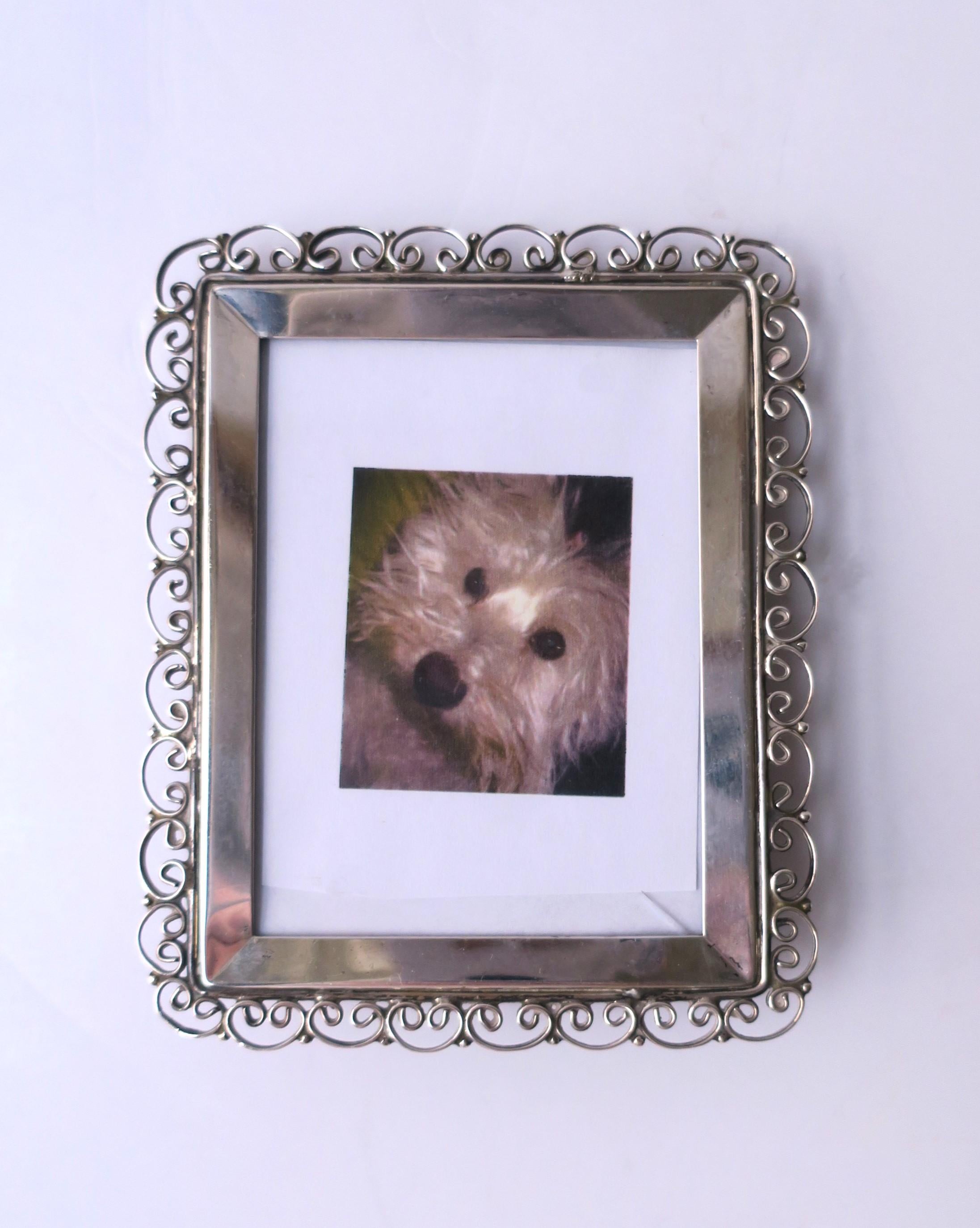 20th Century Sterling Silver Picture Frame For Sale