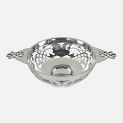Sterling Silver Pierced Quaich, Edward & Sons, 1926