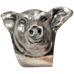 Sterling Silver, Piggy Ring, Handcrafted, Italy