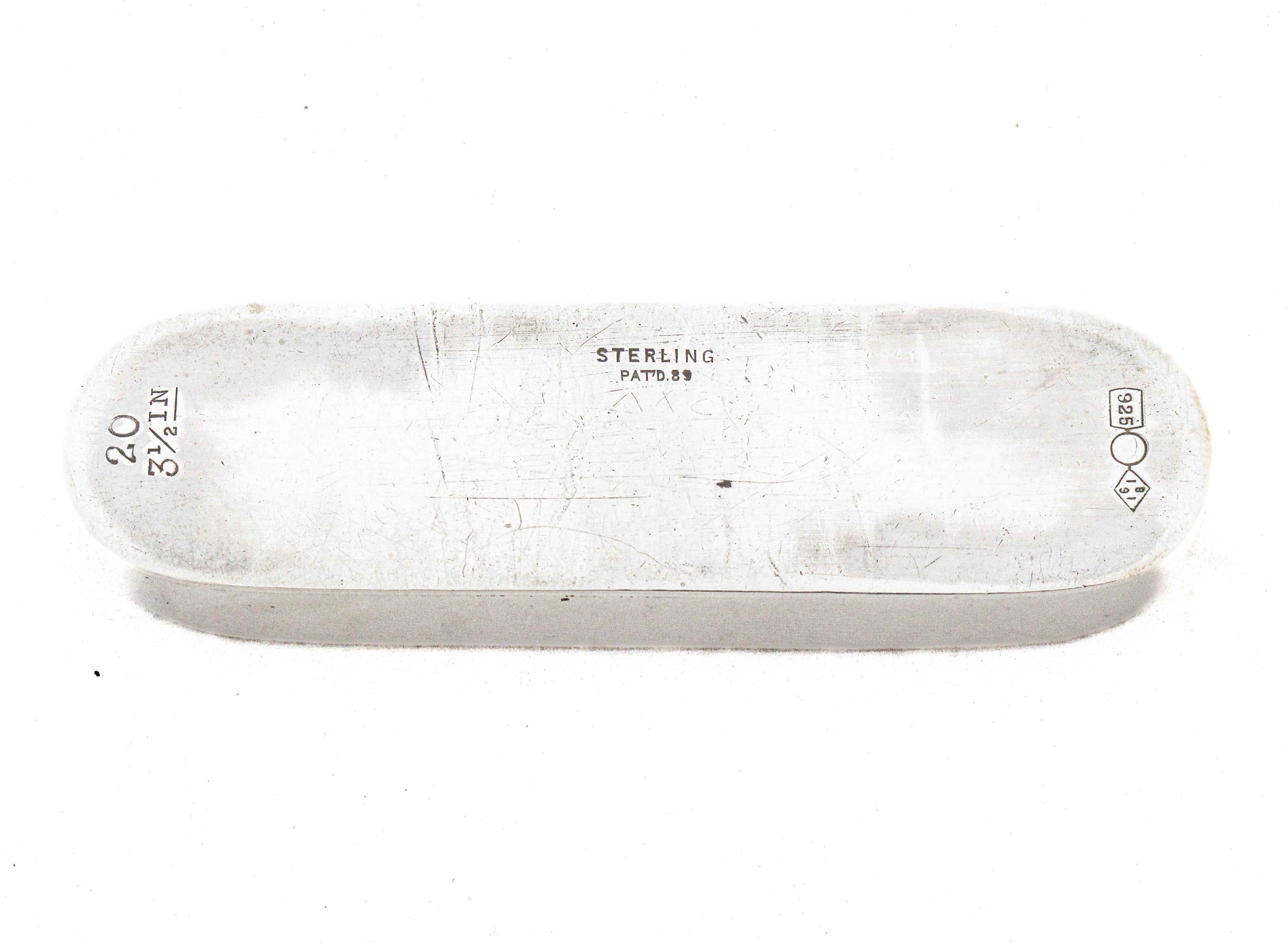 Fine XIX secolo Portapillole in argento, 1891 in vendita