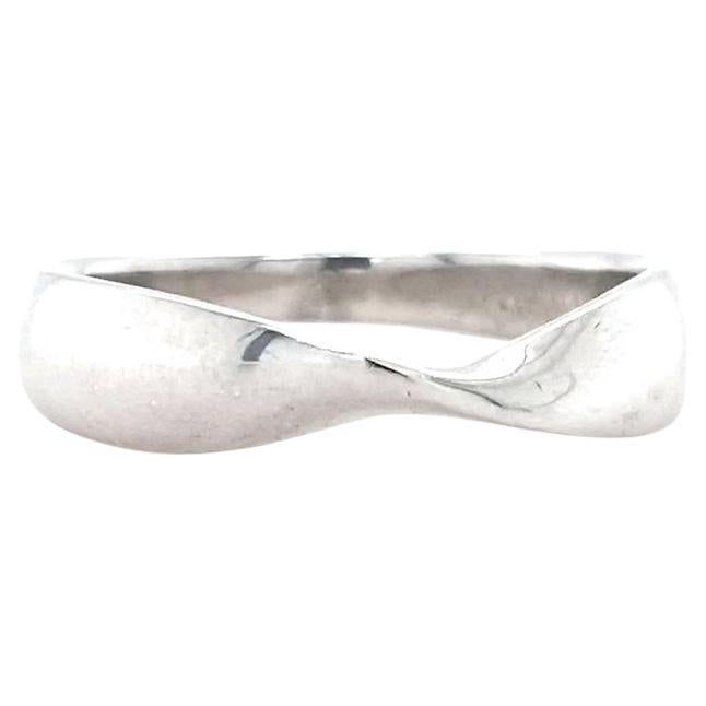Sterling Silver Pinched Ring Band - Size S (Approx 9.25 US)
