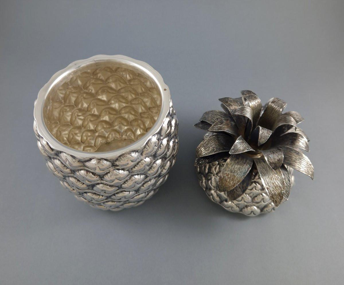 Sterling Silver Pineapple Box For Sale 1