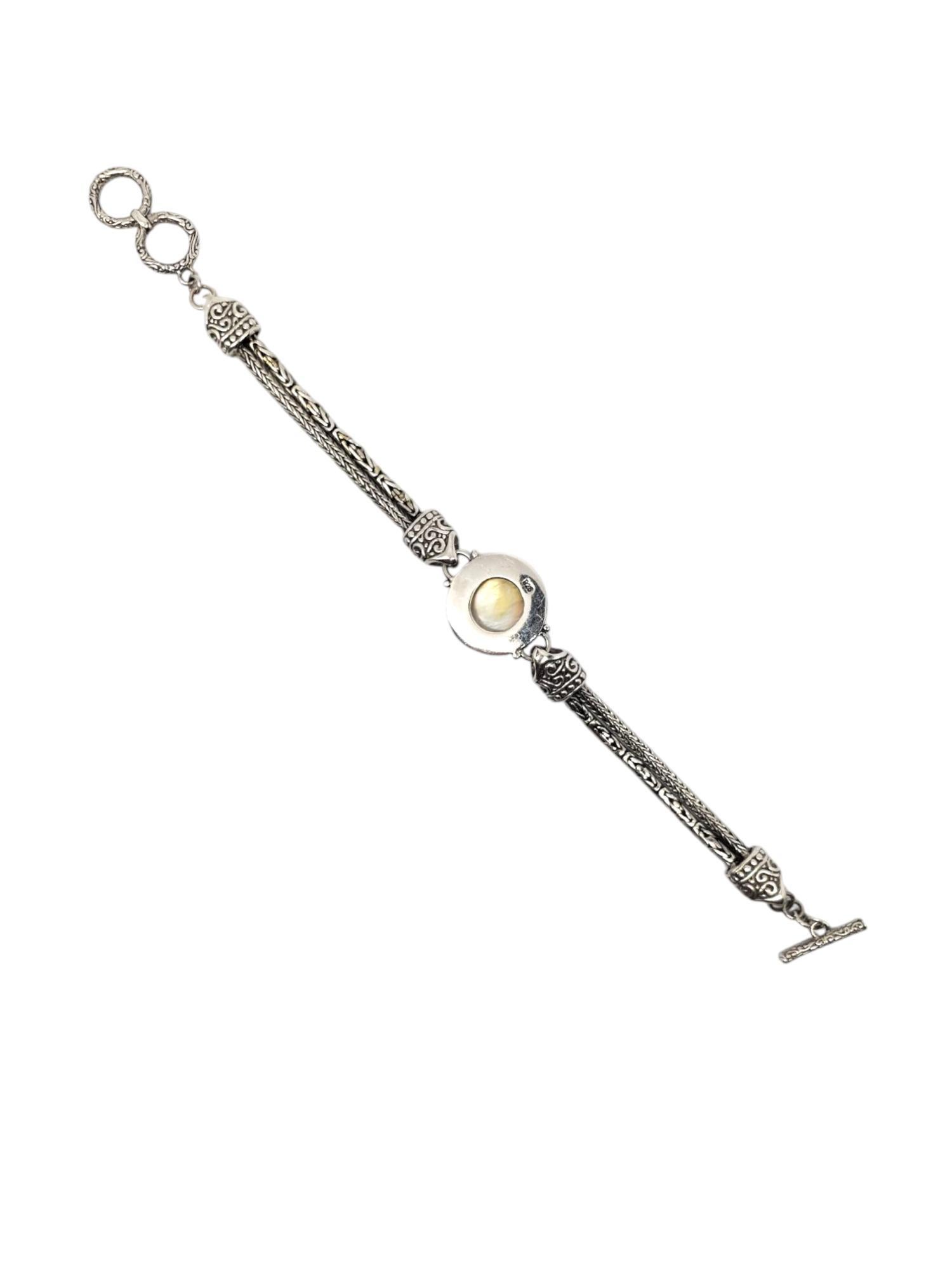 Bracciale a catena con perle rosa Mabe in argento Sterling #21169 in vendita 1