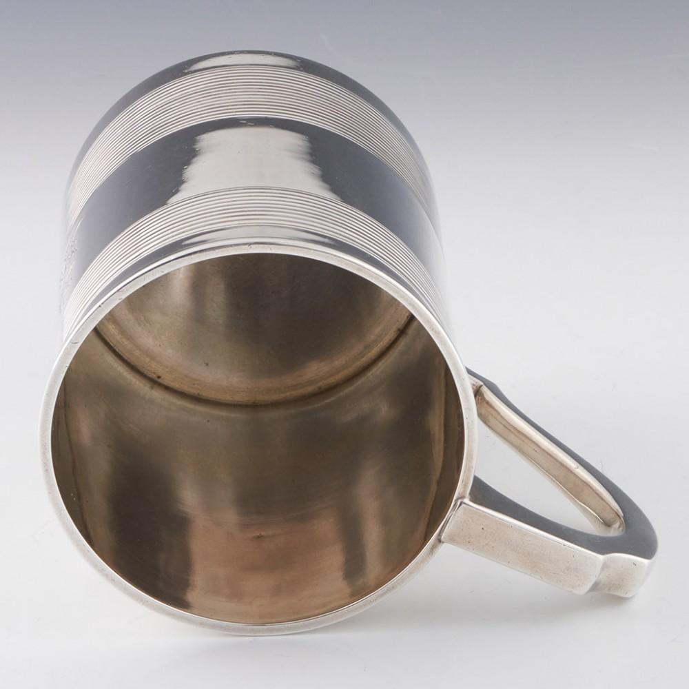 Mid-19th Century Sterling Silver Pint Tankard London 1864 For Sale