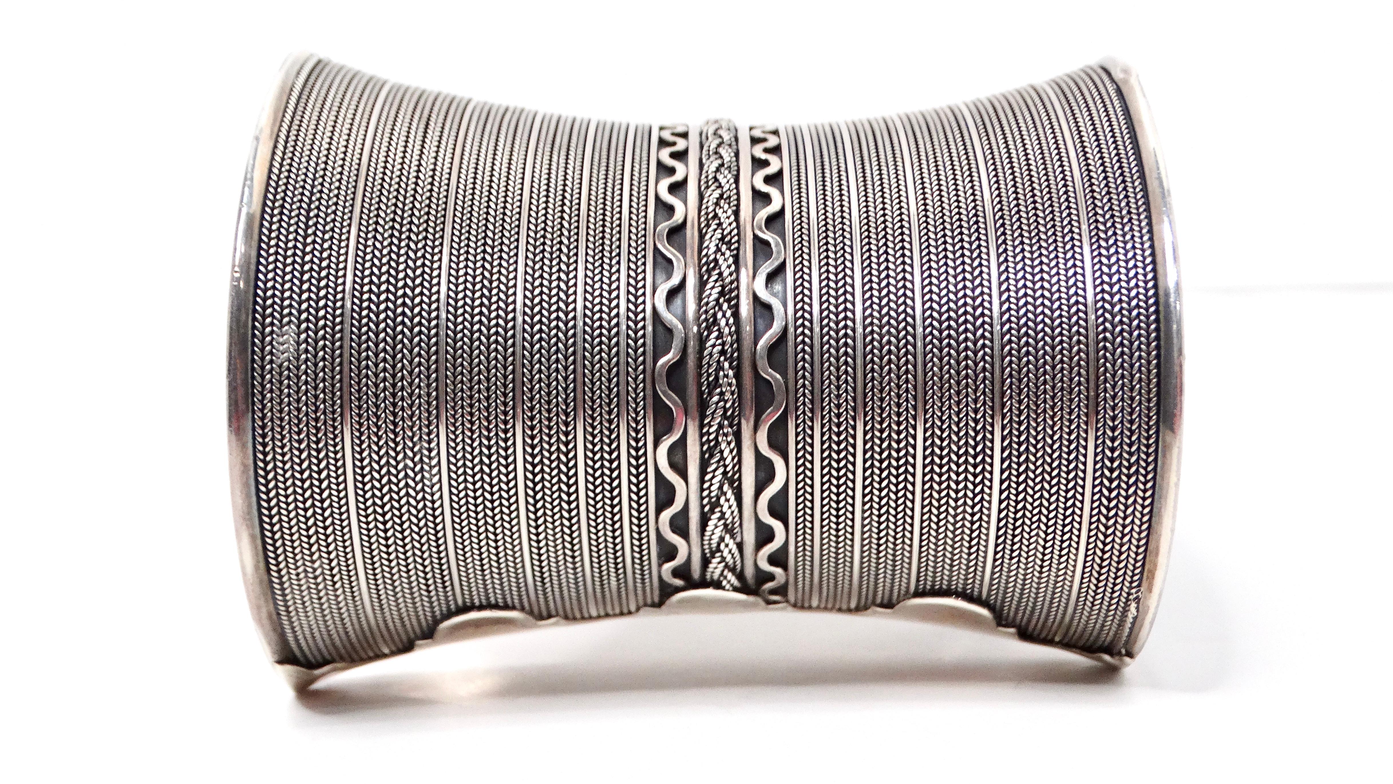 Bracciale a catena con incisione in argento 925 placcato In condizioni discrete in vendita a Scottsdale, AZ