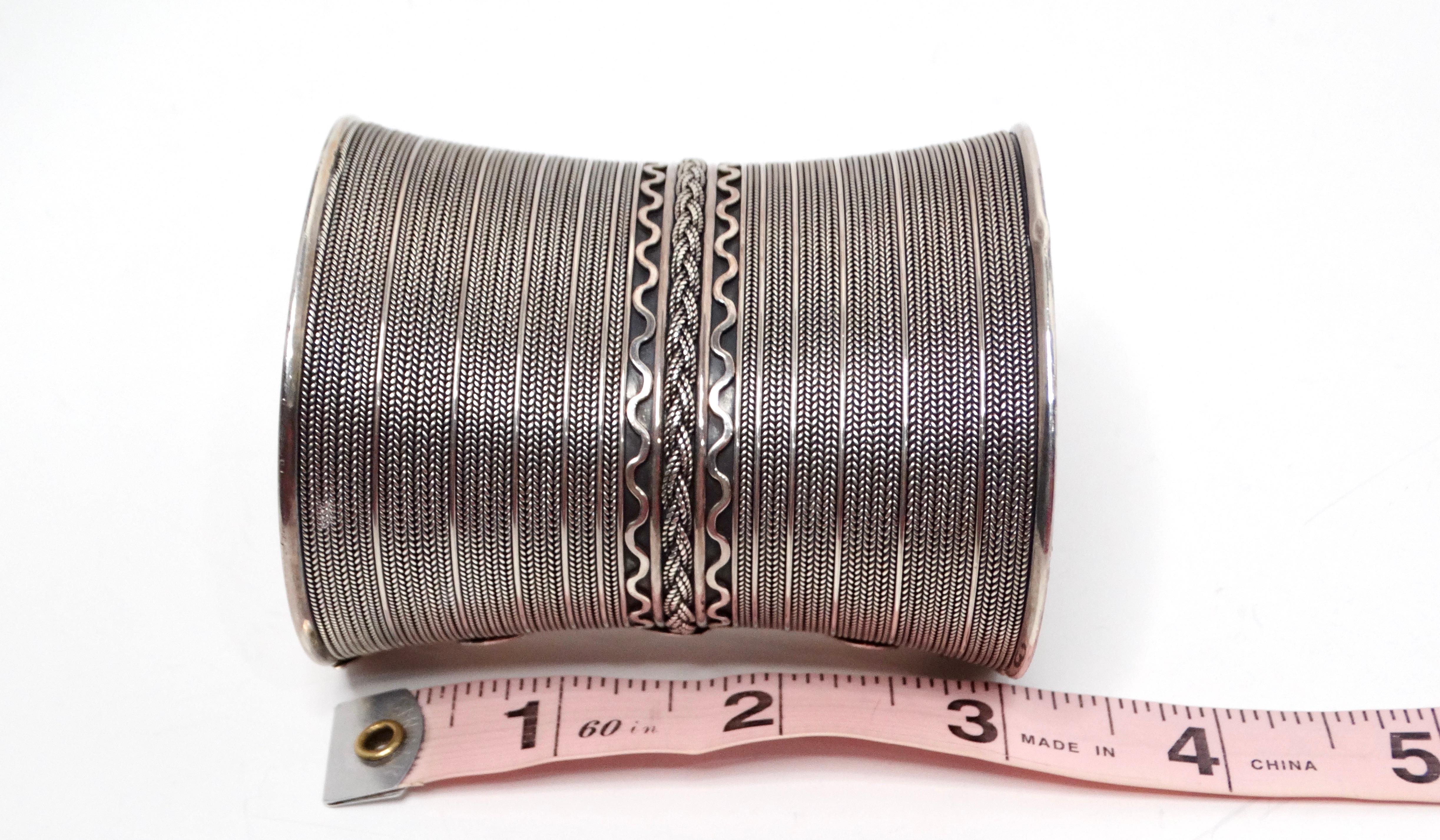Bracciale a catena con incisione in argento 925 placcato in vendita 1