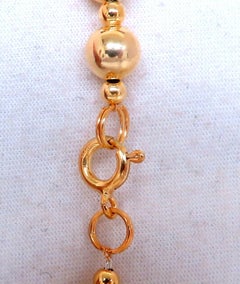 Sterling Silver Plated Gold Bead Necklace