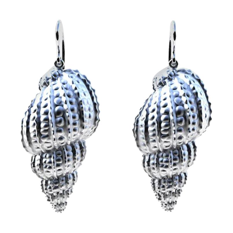 Sterling Silver Polka Dot Shell Earrings