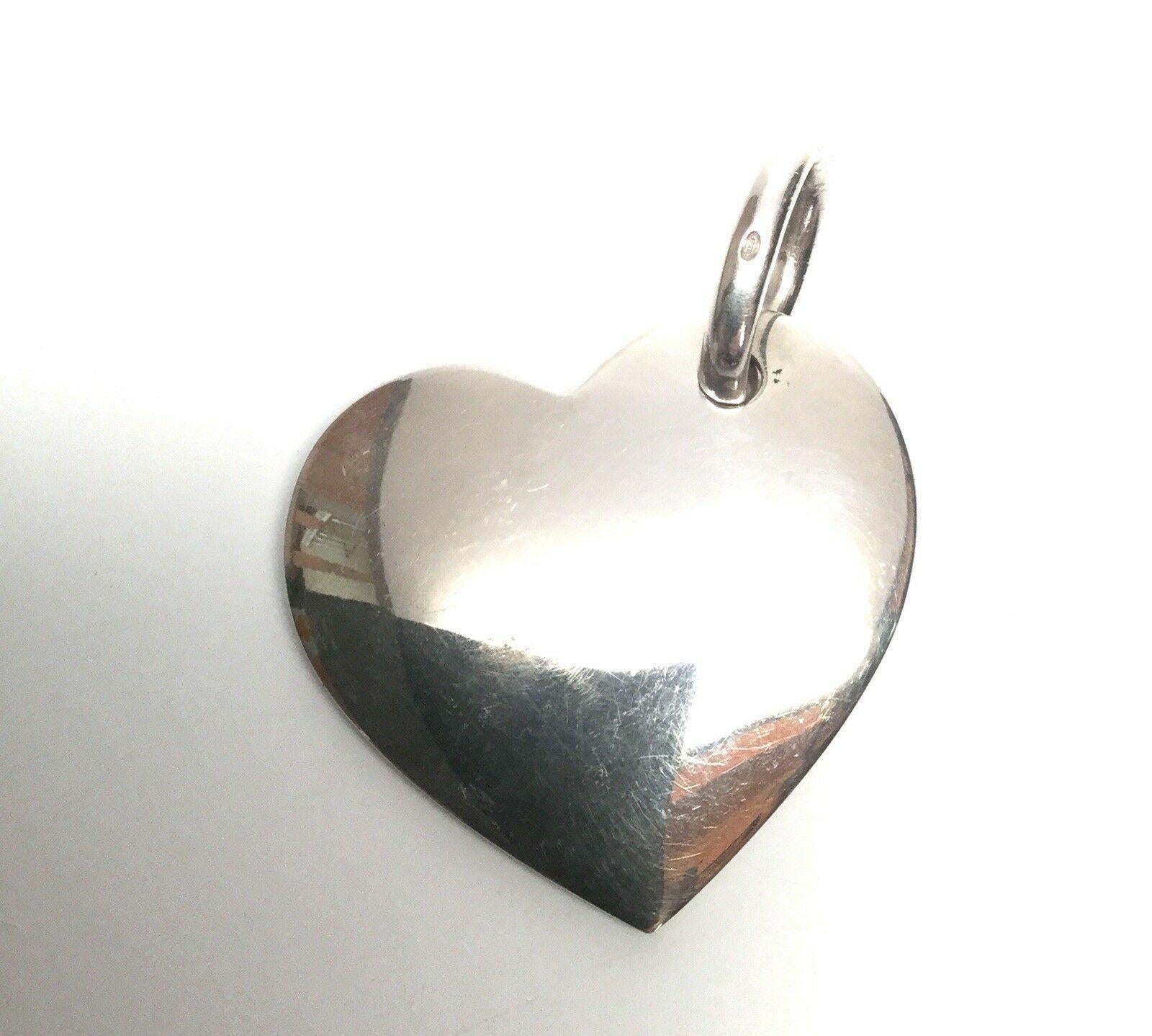Sterling Silver Pomellato Dodo Heavy Sterling Silver Heart Pendant Necklace 2