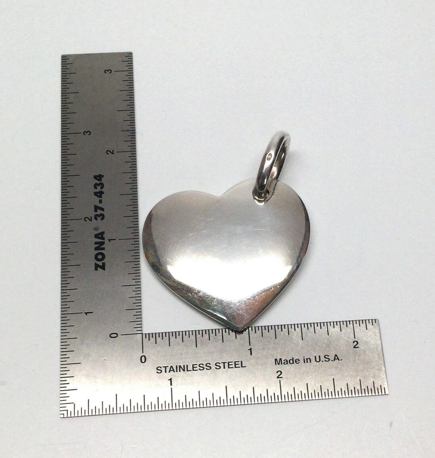 Sterling Silver Pomellato Dodo Heavy Sterling Silver Heart Pendant Necklace 3