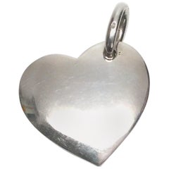 Vintage Sterling Silver Pomellato Dodo Heavy Sterling Silver Heart Pendant Necklace