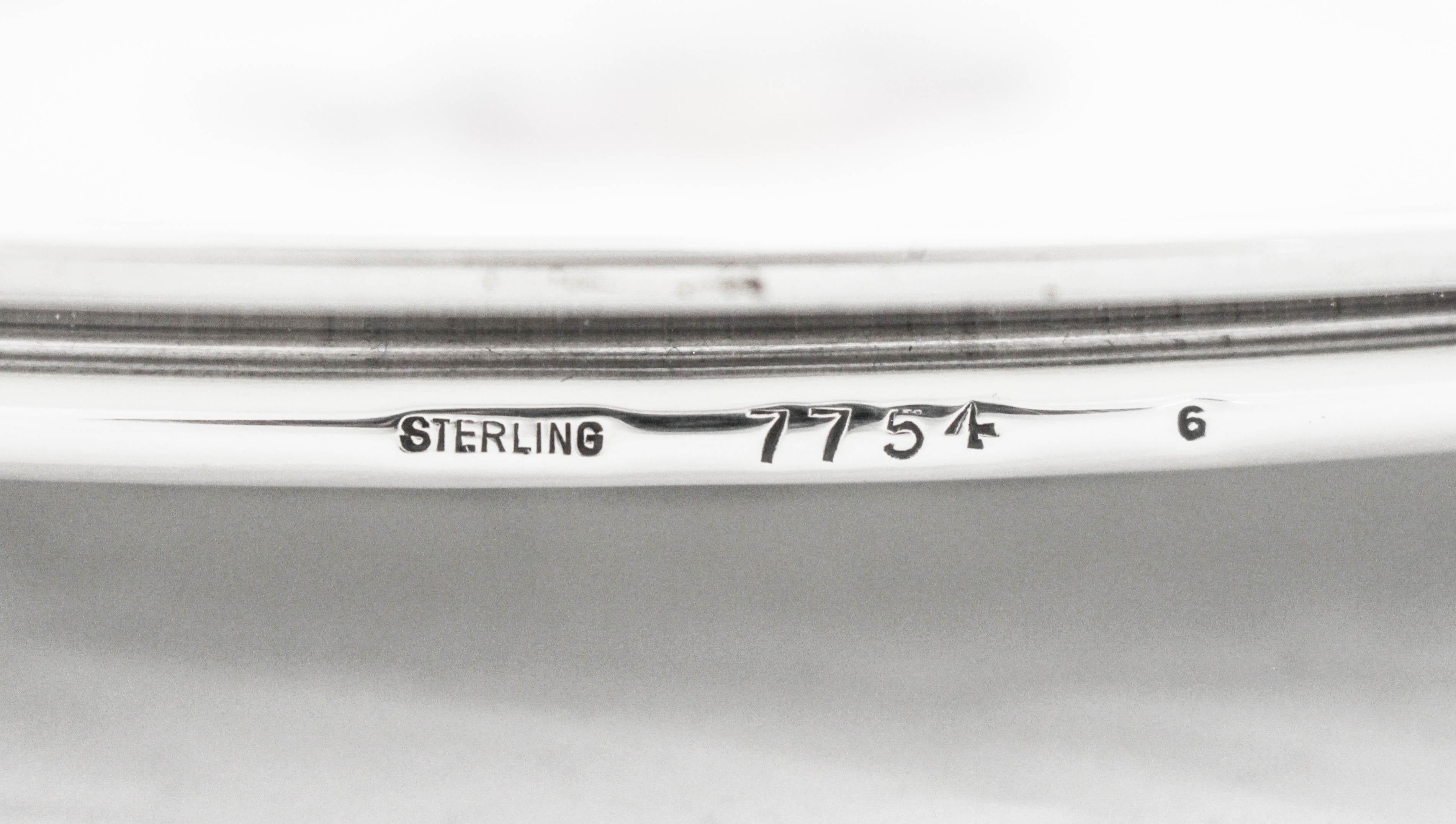 Sterling Silver & Porcelain Platter For Sale 1