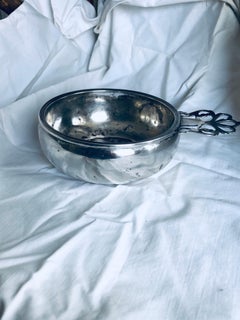 Sterling Silver Porridger with Pierced Handle