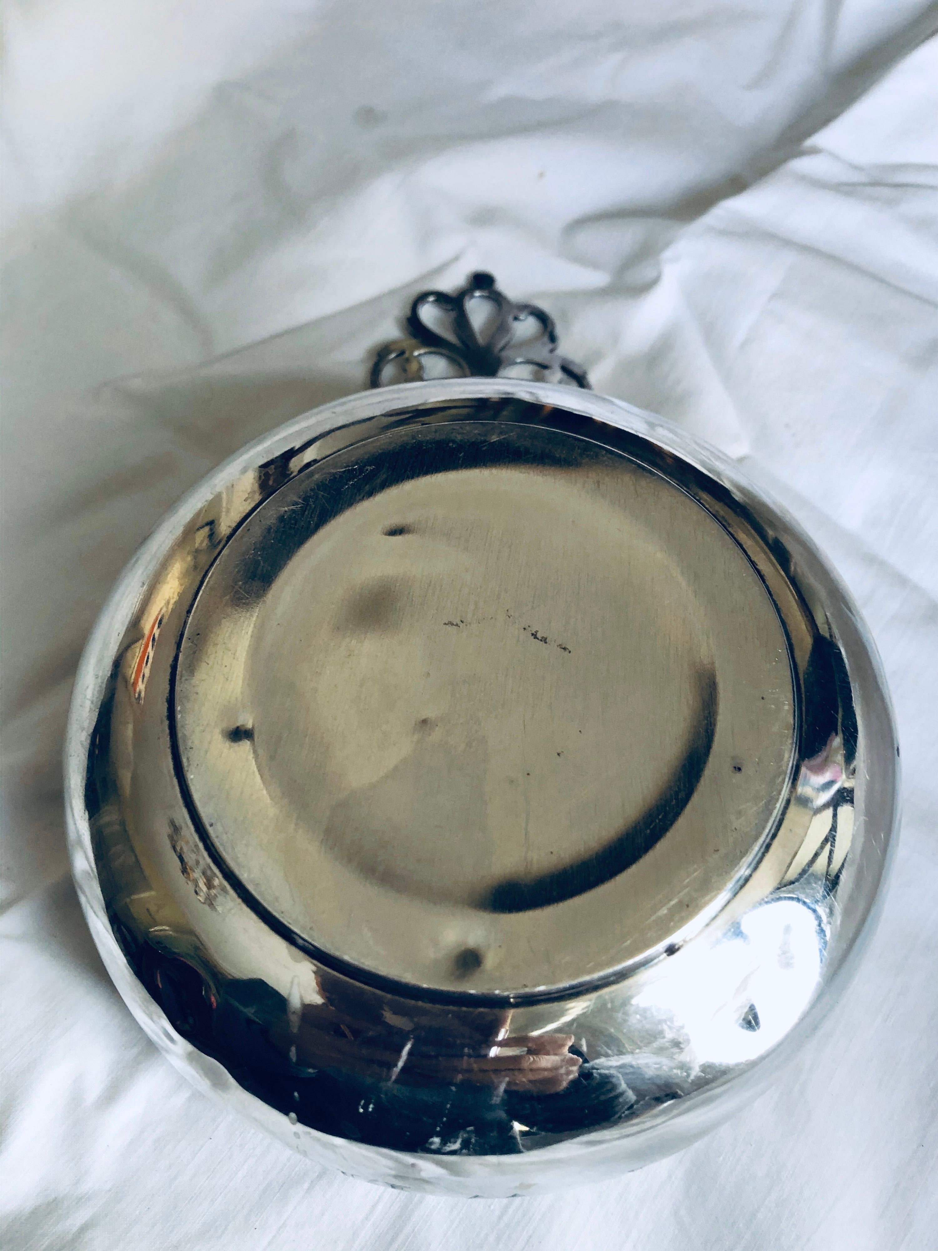 Sterling Silver Porridger with Pierced Handle In Good Condition For Sale In Hudson, NY