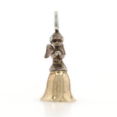 Breloque ange priant en argent sterling - 925 10k Faith Clapper Moves