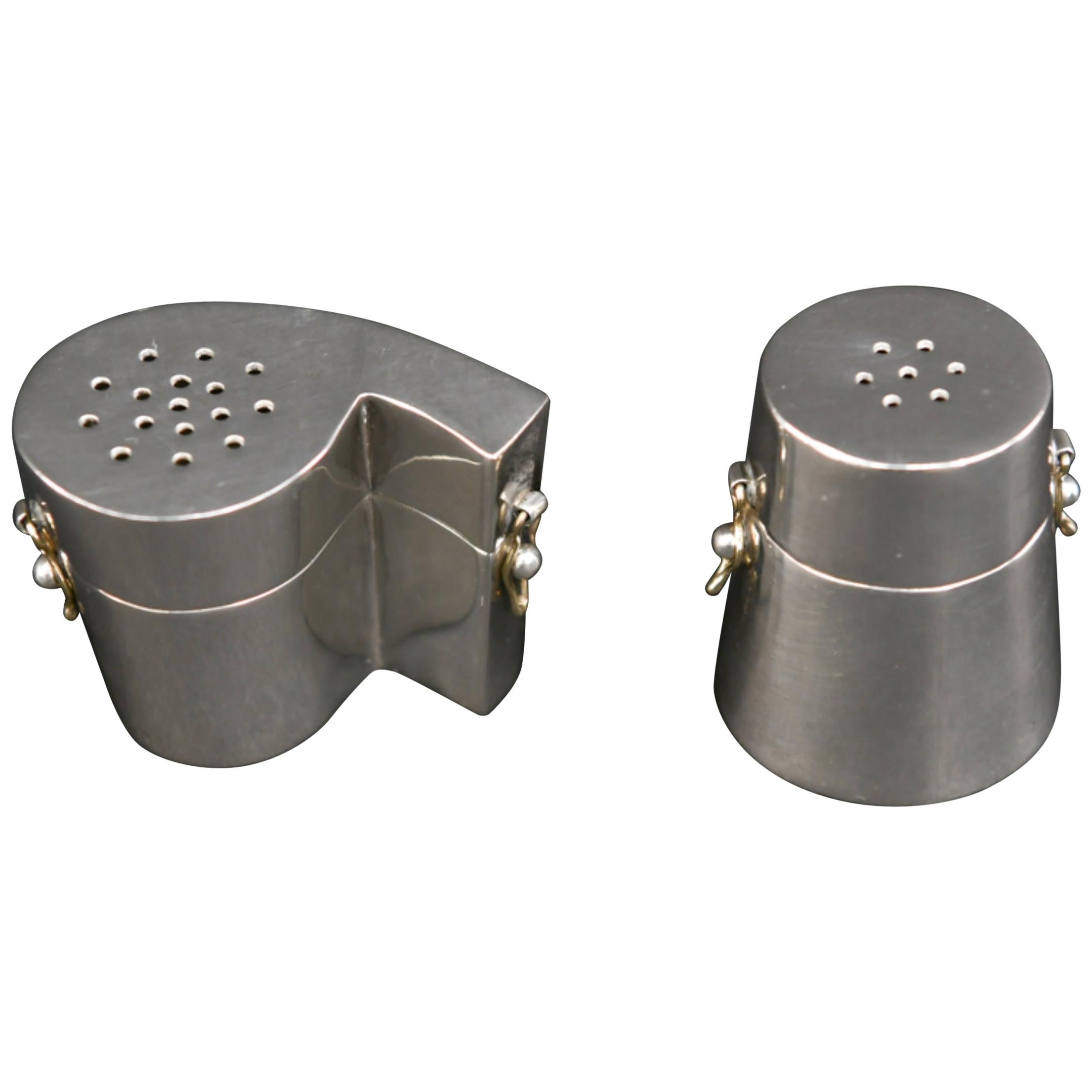 Sterling Silver Punctuation Salt and Pepper
