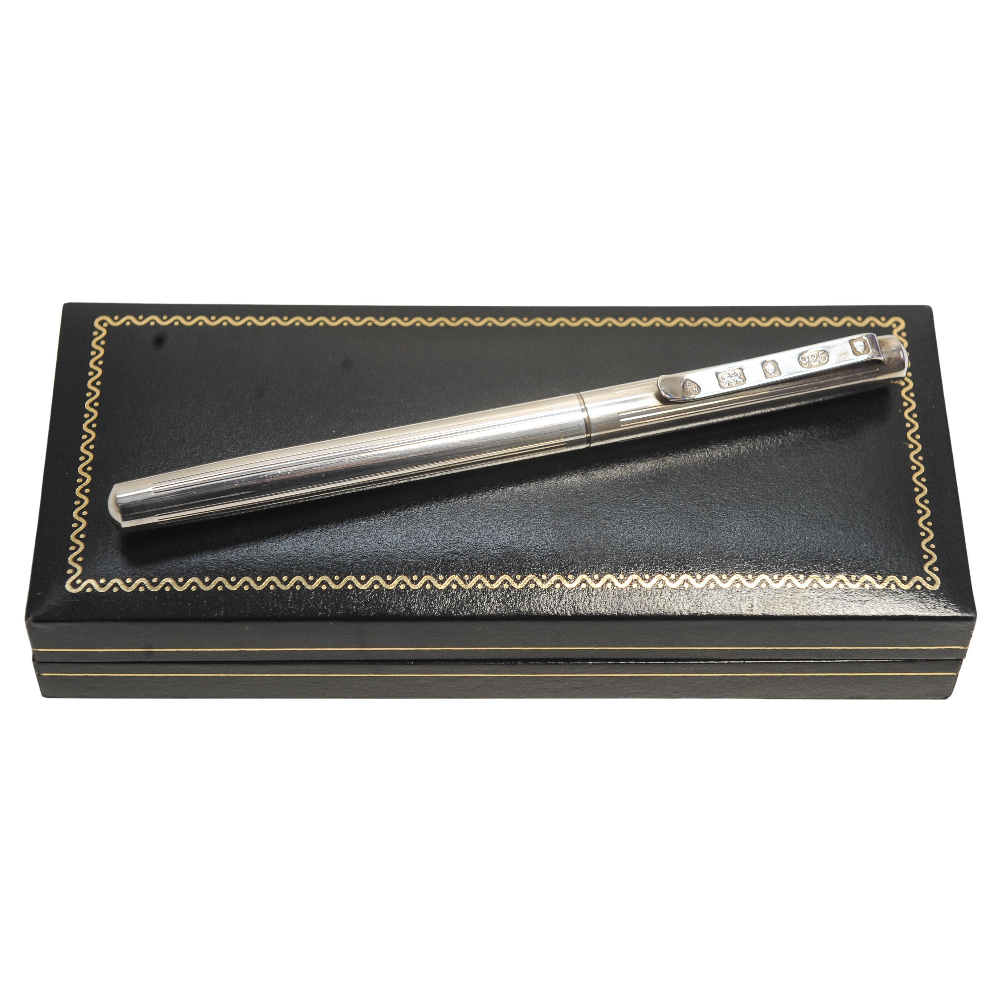 Pluma Estilográfica Jubileo de Oro de la Reina Isabel II de Plata de Ley A Haviland-Nye