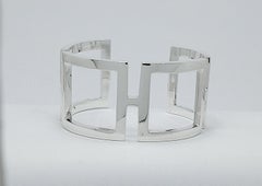 Sterling Silver Rectangle Cuff Bracelet