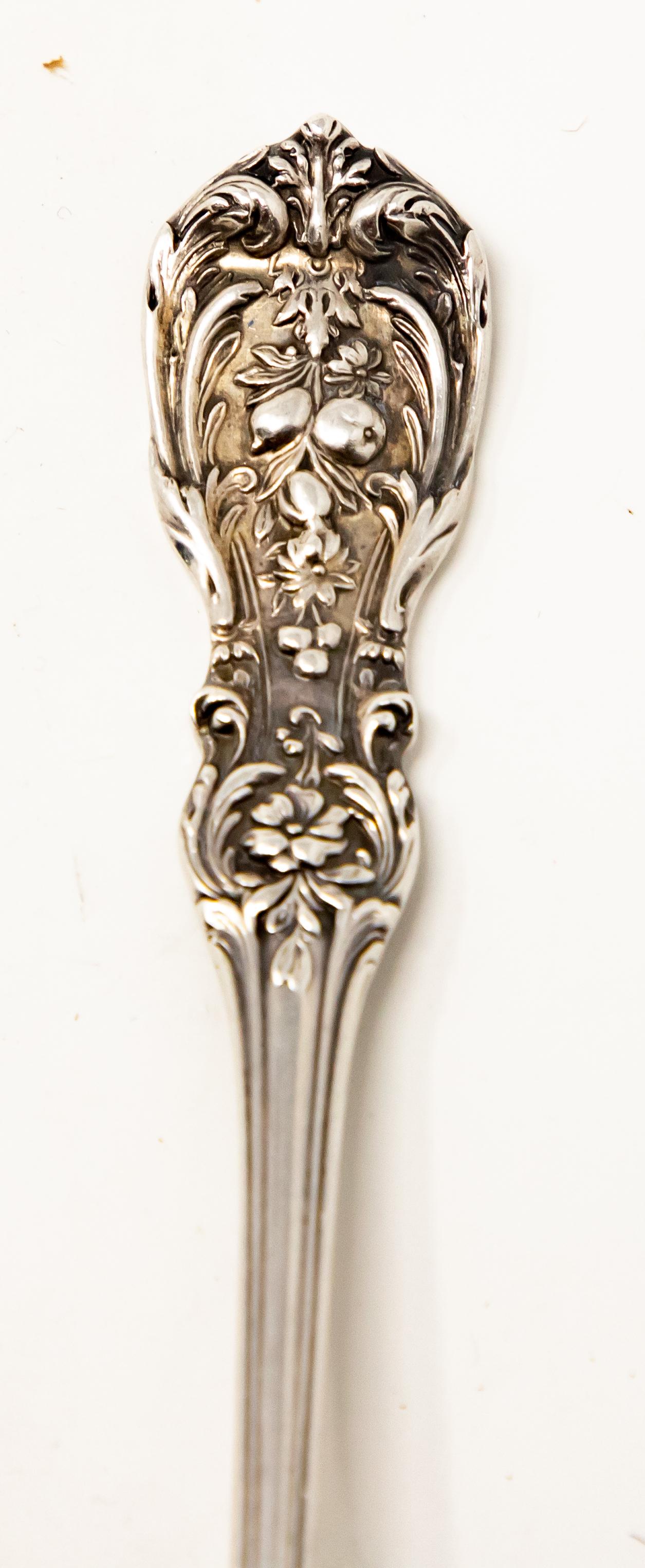 Art Nouveau Sterling Silver Reed and Barton Cocktail Fork For Sale