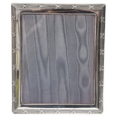 Sterling Silver Reed and Ribbon Rectangular Picture Frame by Carr 
