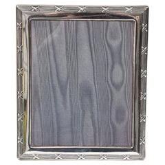 Sterling Silver Reed and Ribbon Rectangular Picture Frame by Carr