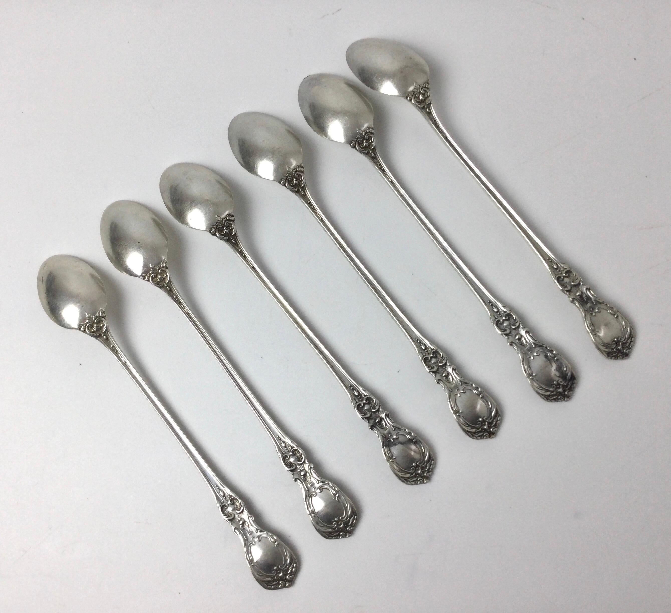 VERY GOOD CONDITION REED & BARTON FRAGRANCE STERLING SILVER ICED TEA SPOON 