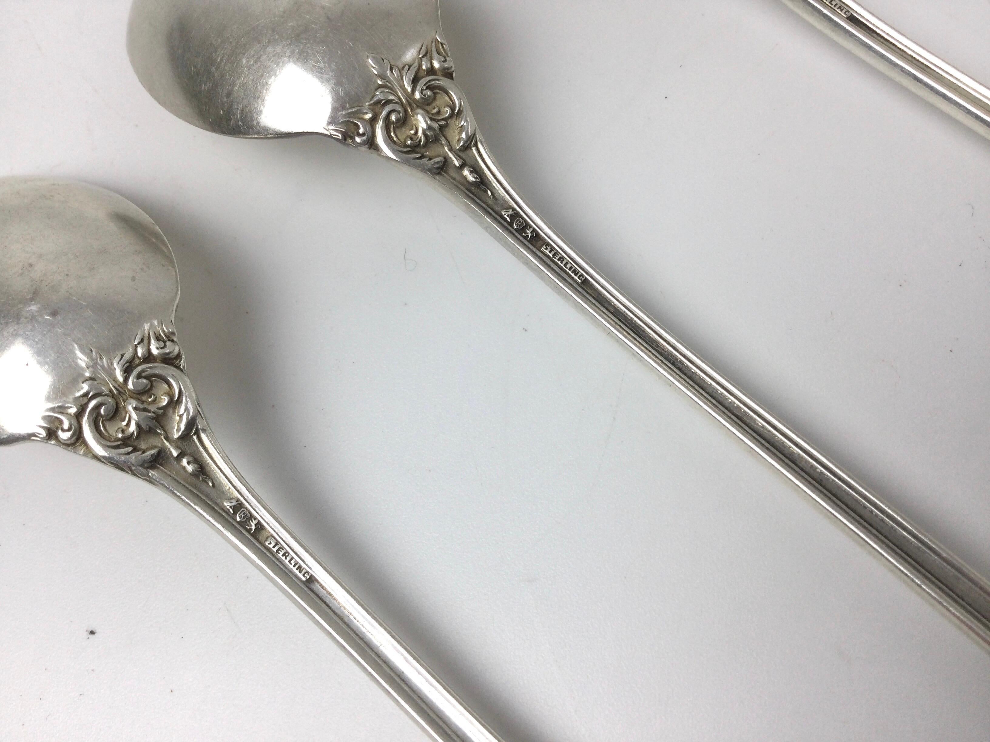 20th Century Sterling Silver Reed & Barton Francis i Iced Tea Spoon Set of Six