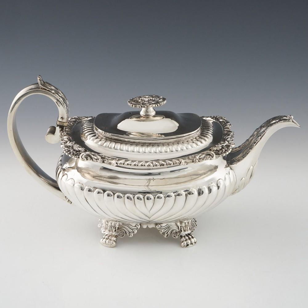 Georgian Sterling Silver Regency Period Teapot Joseph Angell London 1820 For Sale